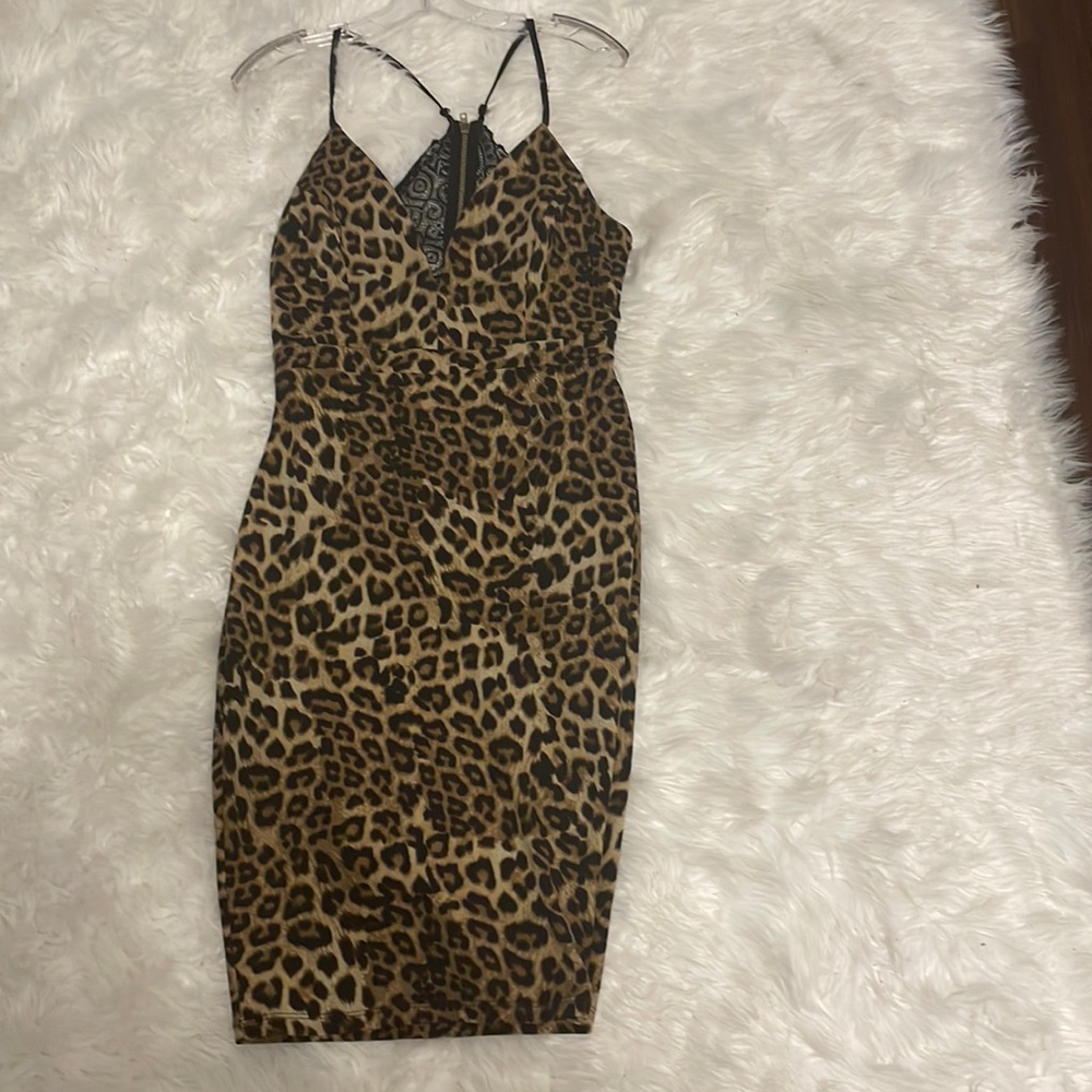 Leopard print large dress